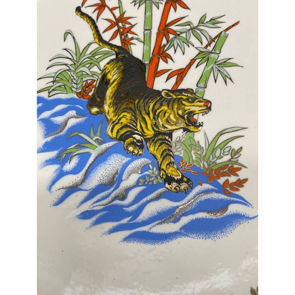 Asian Tiger Ceramic Plate - Picture 2 of 3